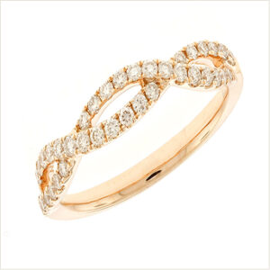 Infinity Twist Diamond Stackable Ring