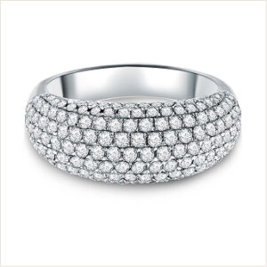 Micro Pavé Domed Diamond Ring